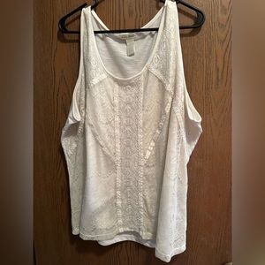 Tru Self 3x lace front tank top.